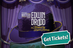 An illustration of a purple bowler hat and a 