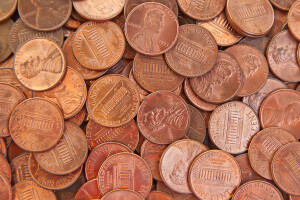A pile of pennies.