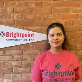 Brightpoint Student Ambassador Khushi smiles.