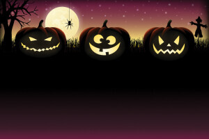 Graphic of carved pumpkins