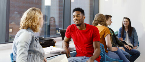 Students in the Midlohtian cafe